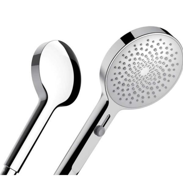 ABS Plastic Handheld Rain Shower Head Bath Fixture with Hot Cold Water Mixer Function
