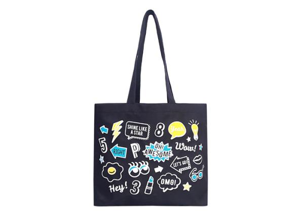 30cm*31cm*10cm Large Canvas Handbag Cotton Leather Handle Canvas Market Tote Bag