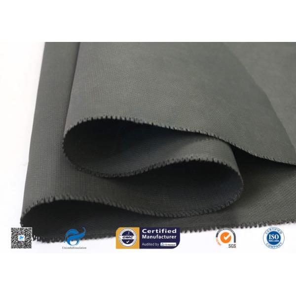 материал изоляции ткани стеклоткани 0.45мм высокотемпературным черным покрытый силиконом
