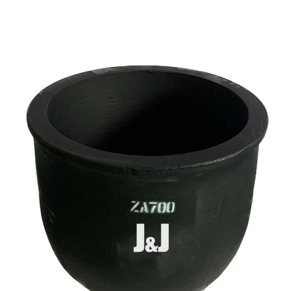 Low Slag Adherence Round Crucible , Conventional Circular Refractory Graphite Crucible