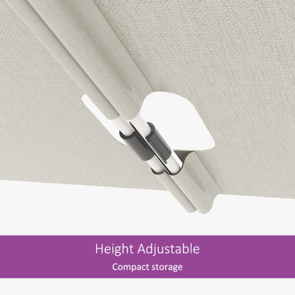 Modern Design Rectangle Balcony Sun Shade Umbrella with Waterproof Canopy by AJUNION