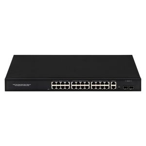 24 Port Gigabit PoE Switch With 2 SFP/RJ45 Uplinks 300W Unmanaged 220V Input CE