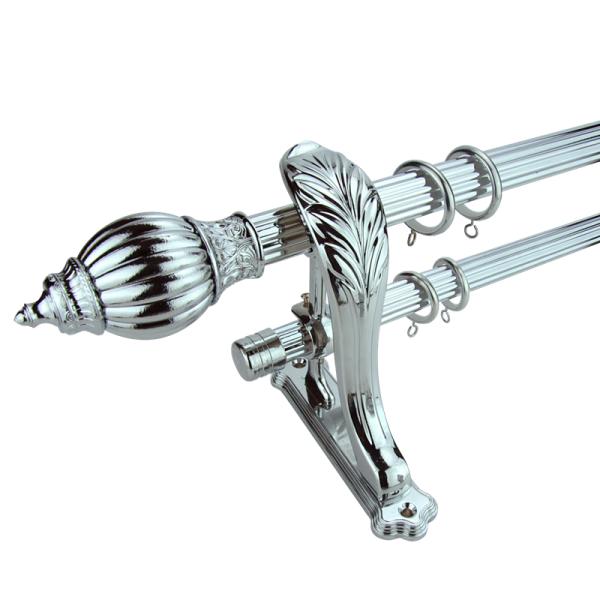0.5MM Window Curtain Rods Contracted Brass Zinc Alloy Finial