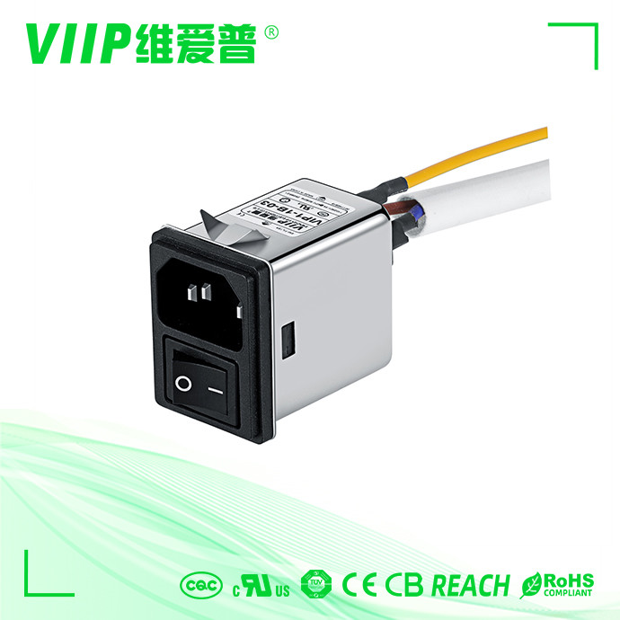CE TUV ROHS одиночной фазы фильтра линии электропередач 3A Emi гнезда IEC