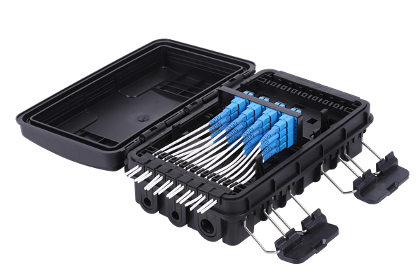 FTTX Pole Mounted 16 Cores Fiber Optic Splice Closure/ Distribution Napbox Black