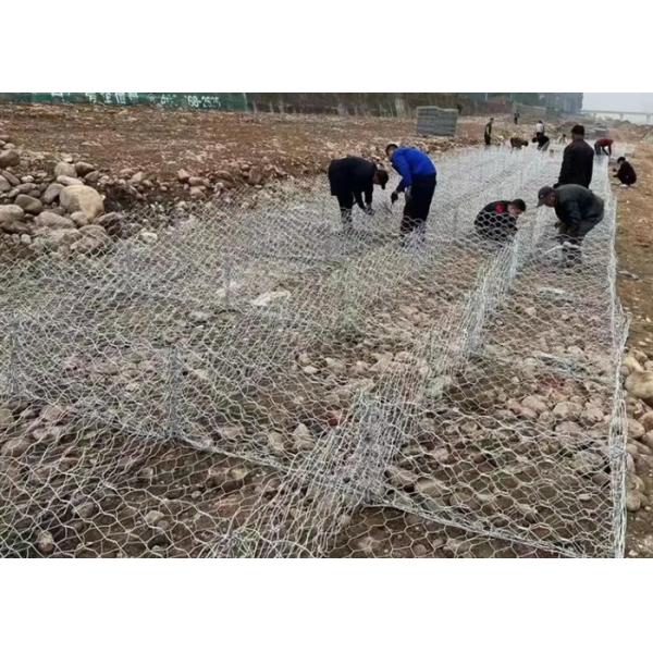 Zinc Coated Metal Stone Cage gabion mesh baskets 2m x 1m x 1m For Water Conservancy Project