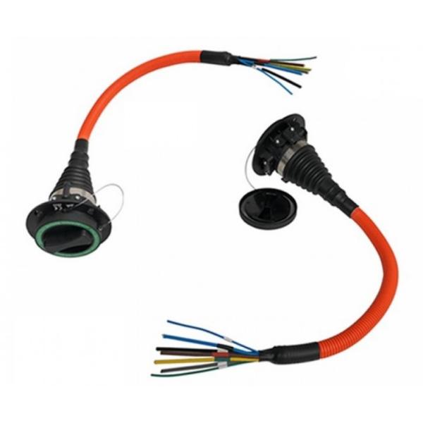 Гнездо автомобиля типа 2 IP55 5*6 Mm2 CCS поручая с кабелем 0.5M