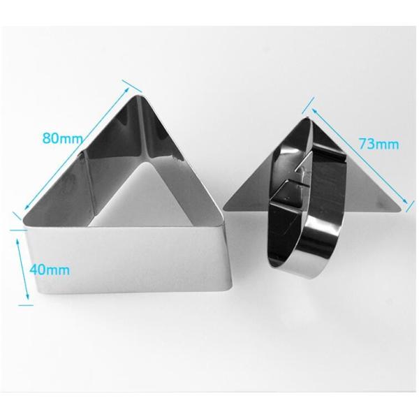 RK Bakeware China Foodservice NSF Треугольник Mousse Cake Ring Нержавеющая сталь Ring Mold Cut Biscuits Cake Bakeware Mold