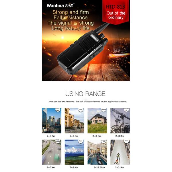 Portable Two Way Radio Handheld Uhf Walkie Talkie for Hotel and Restaurant Staff