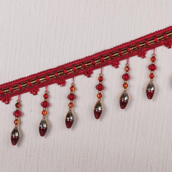 Handmade fashionable chain beads lace tassels fringes for curtain/sofa/pillow decoration