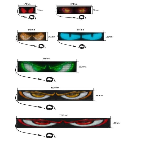 5VDC USB/2A Headlight Red Devil Eye Truck Windshield LED Sign Demon Eye Led Headlight For Motorcycle