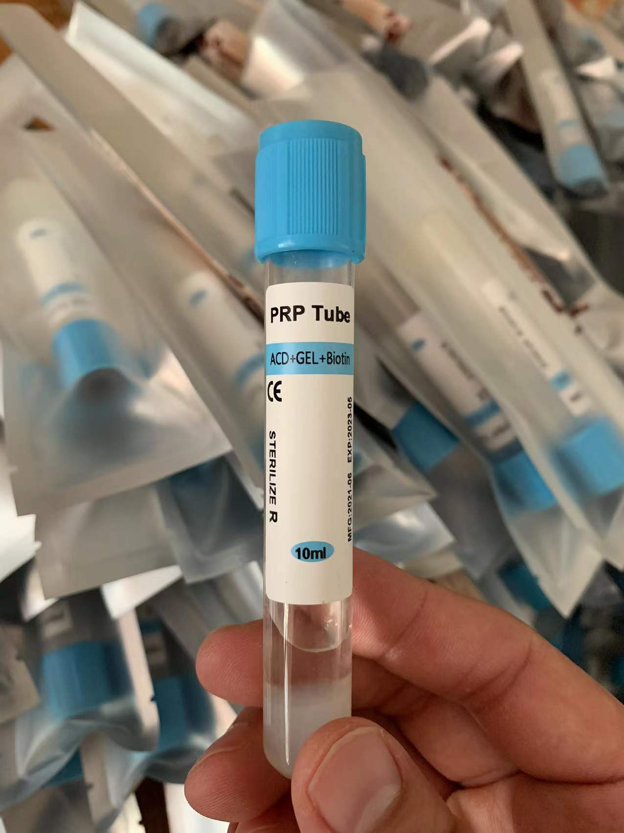 10ml 12ml Acd Gel Tube Kit for Injection Individual Blue Cap Oem Packing Pet and Glass
