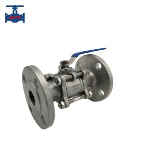 CF8 CF8M Flanged Floating Ball Valve 3 Piece Stainless Steel For Control Fluid