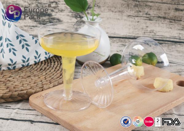 BPA Free Good Grade Personalized Plastic Champagne Flutes For Wedding