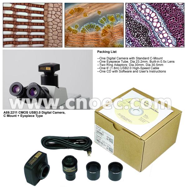 Accessoires A59.2211 de microscope d'appareil-photo de microscope d'USB3.0 Digital USB
