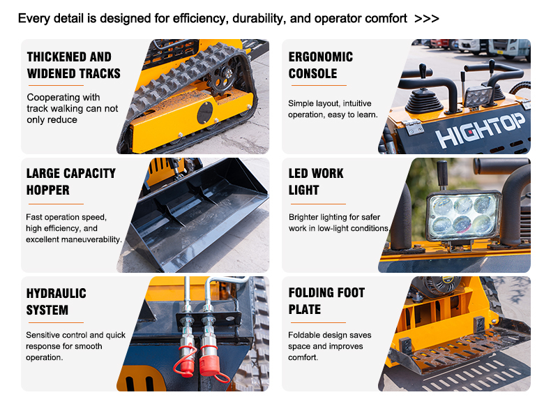 HT320T Compact Track Skid-Steer Loader with Zero-Turn Steering  for Tight Spaces