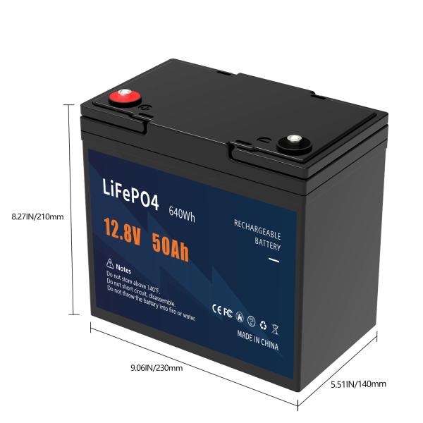 Батареи иона 640wh 50ah лития батареи OEM 12V LiFePo4 перезаряжаемые