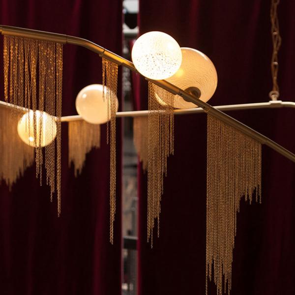 LED Modern Designer Chandelier For Dining Room Kitchen Bedroom Cherry Bomb Fringe Chandelier(WH-MI-173)