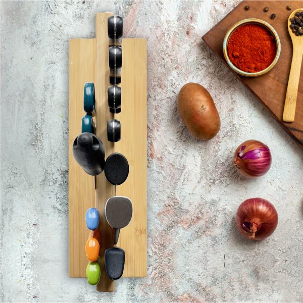 Постоянный магнит Бамбуковый нож для кухни Контрприрода Бамбуковый блок дизайн