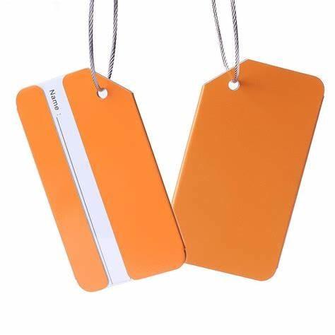 Travel Luggage Stainless Steel Metal Card Aluminium Baggage Suitcase Bag Name Address ID
