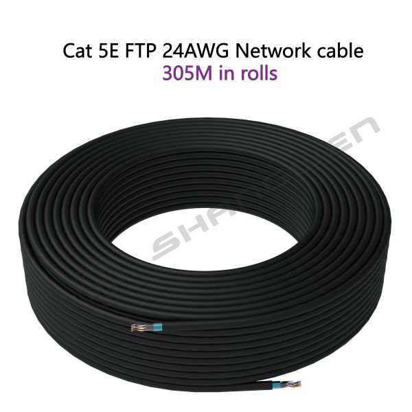 CAT5E FTP Internet Cable RJ45 Cat5e 24AWG FTP 4pair Copper CE UL Multiple Twist Soft CAT5e Outdoor COPPER Ethernet Cable Reel