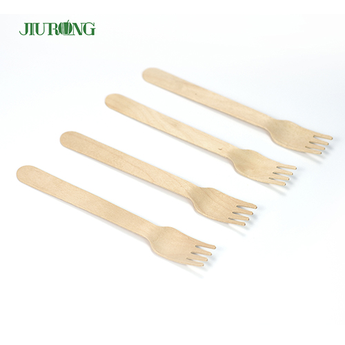 Custom Biodegradable Disposable Cutlery Wooden Compostable Flatware 140mm