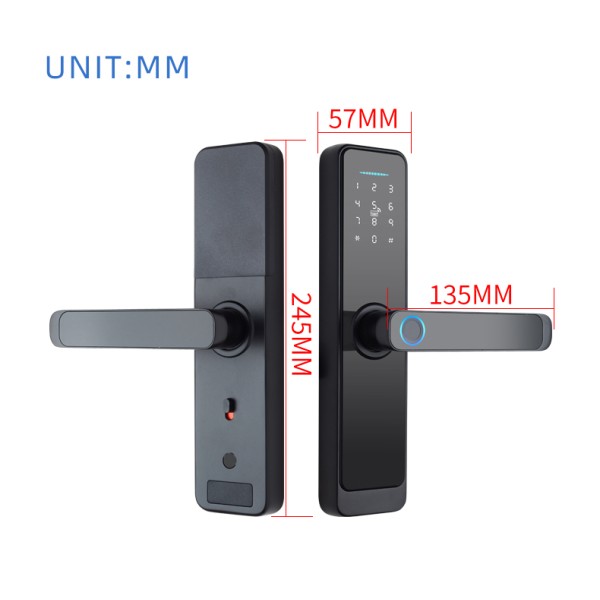 YAGU Multi Point Digital Fingerprint TTLOCK Tuya App Smart Door Lock With Camera Smart Locks Front Door