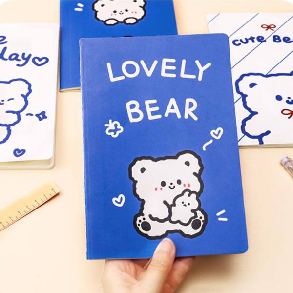 Kawaii dessin animé Petit ours Cahier A5 Taille pas d'adhésif Parfait pour les amateurs de papeterie