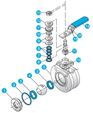 Stainless Steel Italian Ball Valve Pn16 - 40 304 / 316 Full Port Ball Valve high PAD