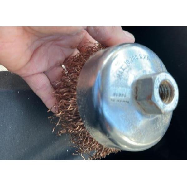 Safe Working Non Magnetic Non Sparking 4 Inch Bronze Wire Cup Brush For Oil Pipeline