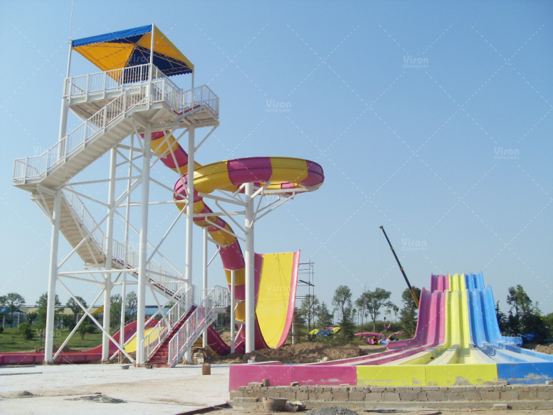 Upgrade Your Water Park with Durable Fiberglass Water Slides Designed for boomerang slide