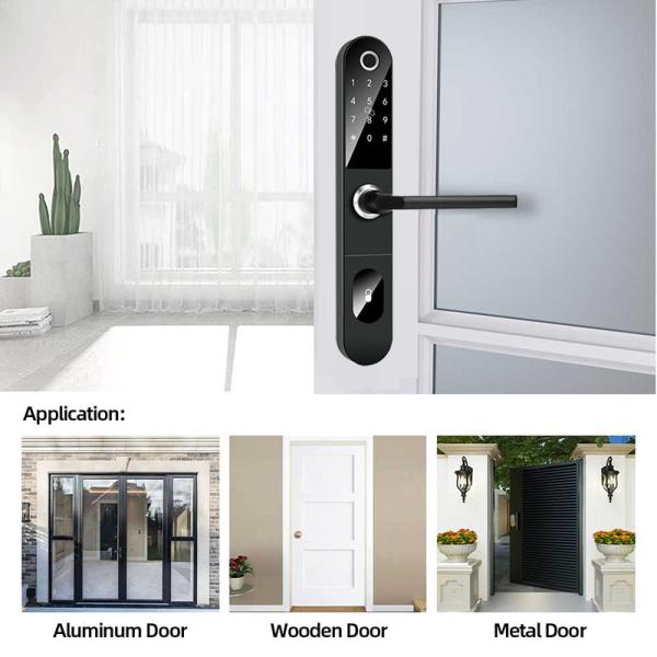 WIFI Gateway Fingerprint Intelligent Door Lock For Aluminum Door