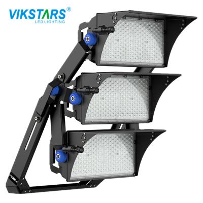 Black 1500 Watt Outdoor LED Sports Lighting Football Stadium Lights With Brim