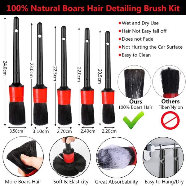 Microfibre Car Detailing Brush Set 13pcs For Interior Exterior