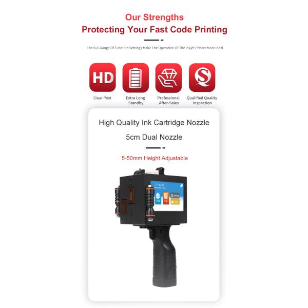 T50 Factory Price Handheld Inkjet Printer Large Format Printer for Expiry Date Image Text Coding Machines Smart logo Printer