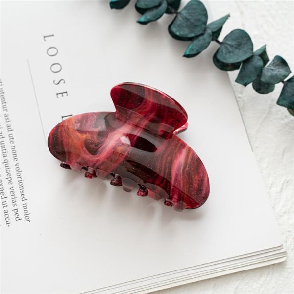 Acrylic girls ins star hair clip accessories colorful cross-border women's ponytail clip headwear OEM logo