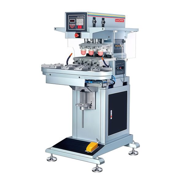 3 Color Pneumatic Semi Automatic Pad Printing Equipment 60x60mm Printing Area