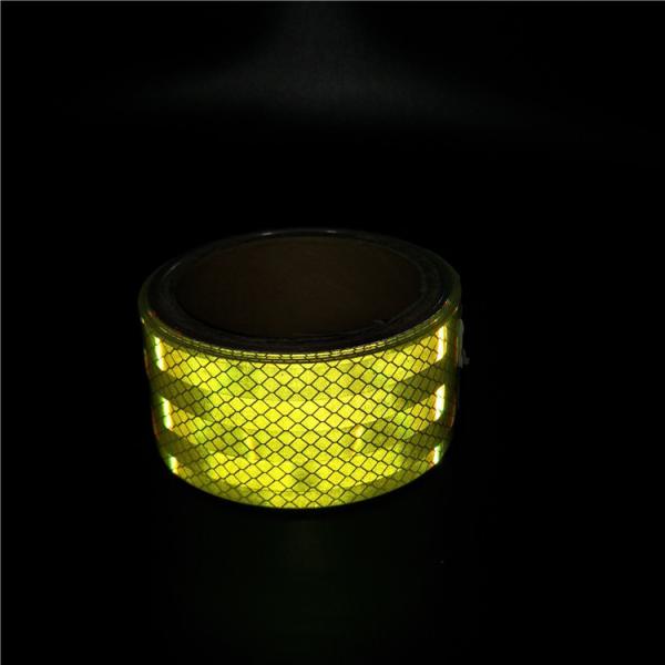 Fluorescent Yellow Green Reflective Tape Adhesive 3M for Truck Crystal Reflectors