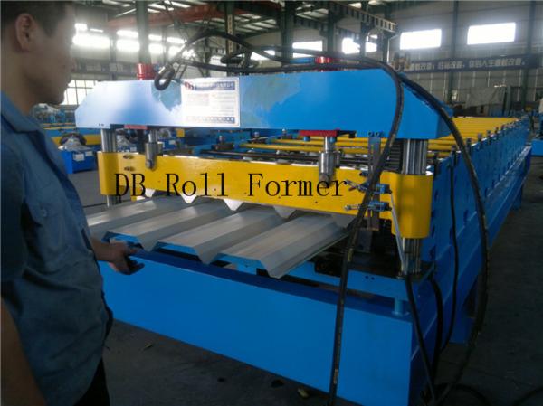 7.5kw High Speed Metal Roof Roll Forming Machinery with Man-made Uncoiler for Lighting