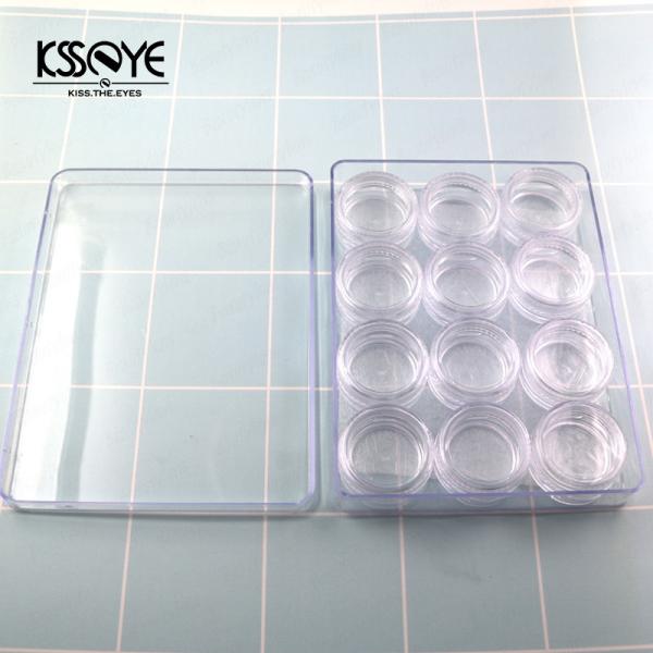 KSSEYE Clear plastic Contact Lens Storage Box holder 12 Cells