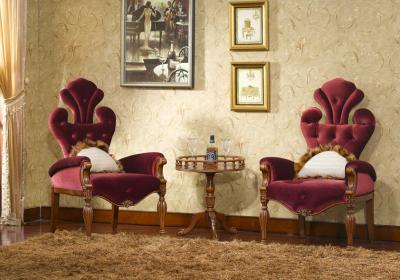 Reddish Brown Elegant Coffee Modern Classic Leisure Armchair European Style Arm Chair