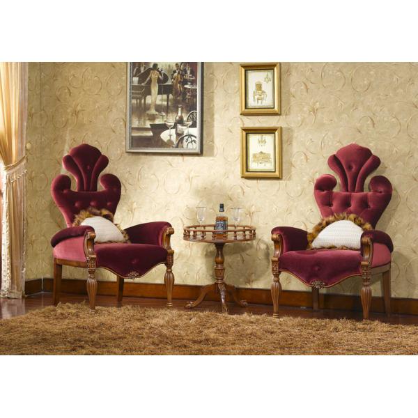 Reddish Brown Elegant Coffee Modern Classic Leisure Armchair European Style Arm Chair