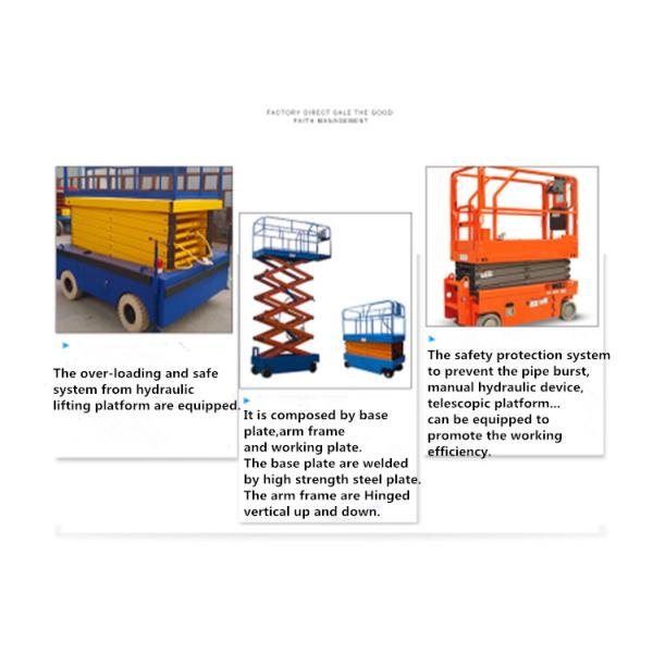 Самоходные воздушные работы Электрический ножничный подъемник