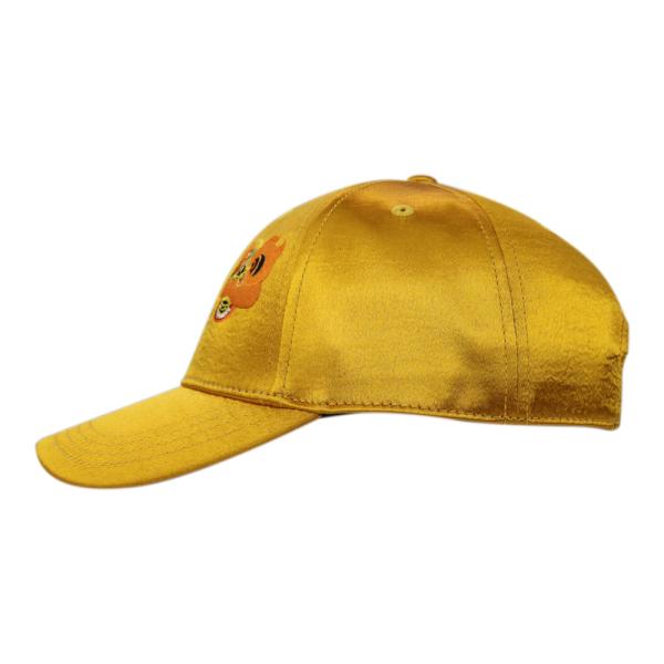 Boné de beisebol amarelo bonito do cetim, tampões do esporte da cidade para a proteção de Sun