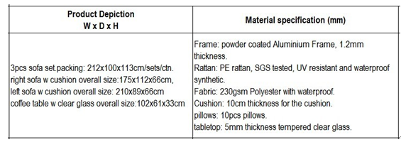 Home Lounge Sofa With Pillow , Synthetic Rattan Sleeper Sofa Bed