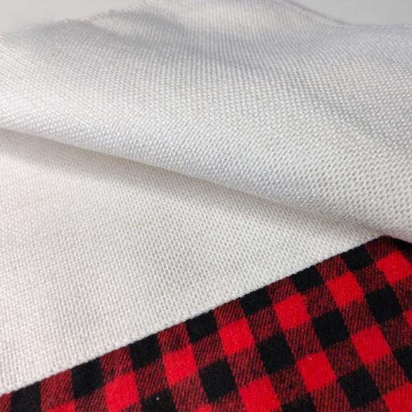 Manteles individuales de sublimación de lino en blanco, personalizados con estampado navideño a cuadros rojos, esterilla de sublimación para platos