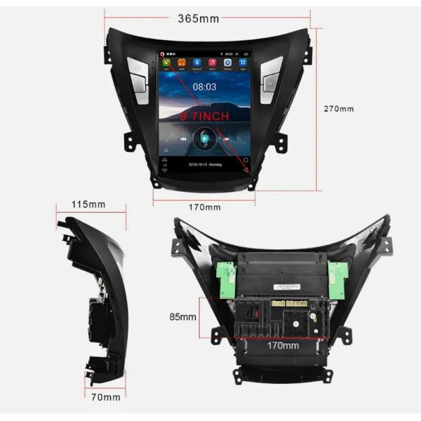 9.7дюймовый Android Car Stereo Touch Screen Carplay для Toyota Elantra 2012-2016