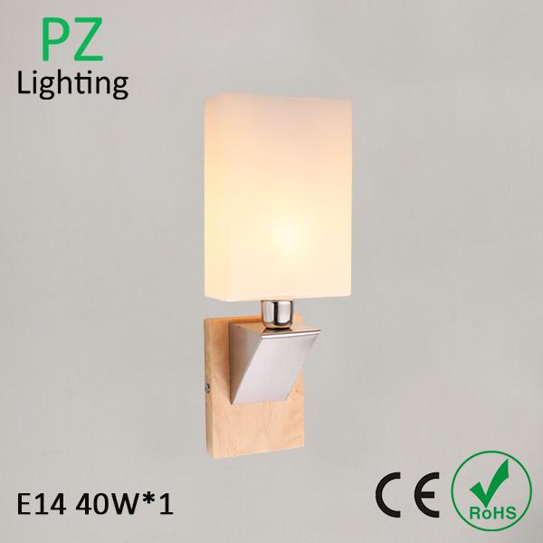 100-240v Country style wood lighting fixture natural wood wall lamp E14 40w socket
