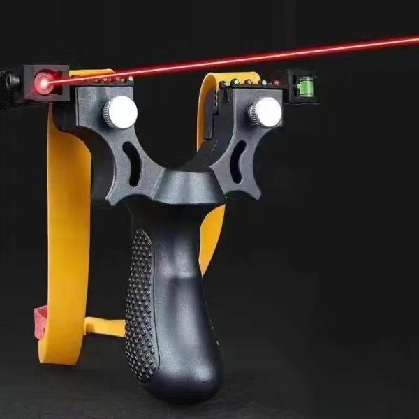 Conical Arrowhead Metal Hunting Slingshot with Laser Light Sight Powerful Shooting