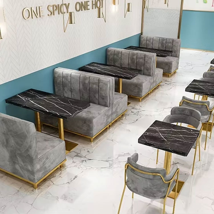 Customizable Modern Luxury Velvet Booth Sofa Durable Restaurant Booth Seating for Cafe Sofa Set